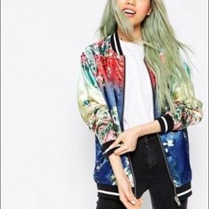 ASOS bomber jacket with ombré